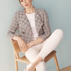 Ann Taylor tweed cascade jacket